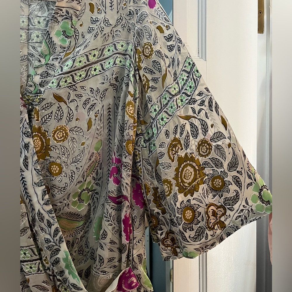 Silk Wrap Blouse by Floreat for Anthropologie - Picture 7 of 7